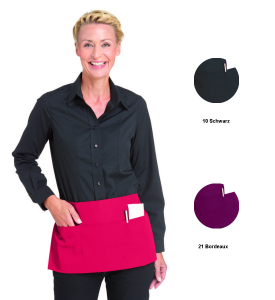 LEIBER-Jobwear, Taschenschrze, Gastro-Arbeits-Berufs-Schrze, Vorbinder, ca. 215g/m, schwarz